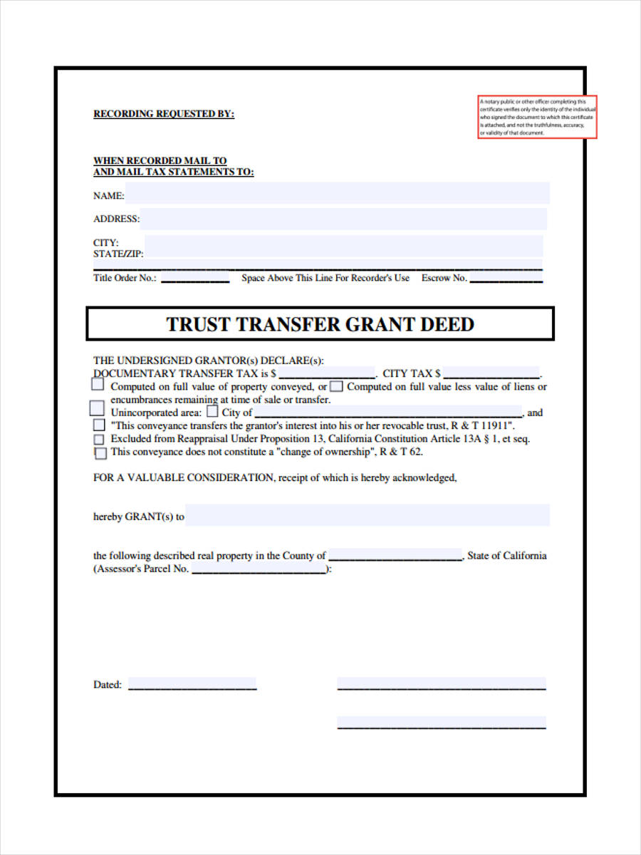 trust transfer grant deed