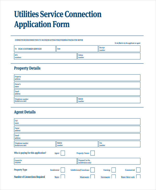 Free 9 Service Application Forms In Pdf 9946