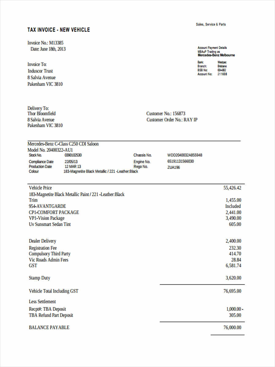 FREE 6+ Tax Invoice Forms in PDF Excel