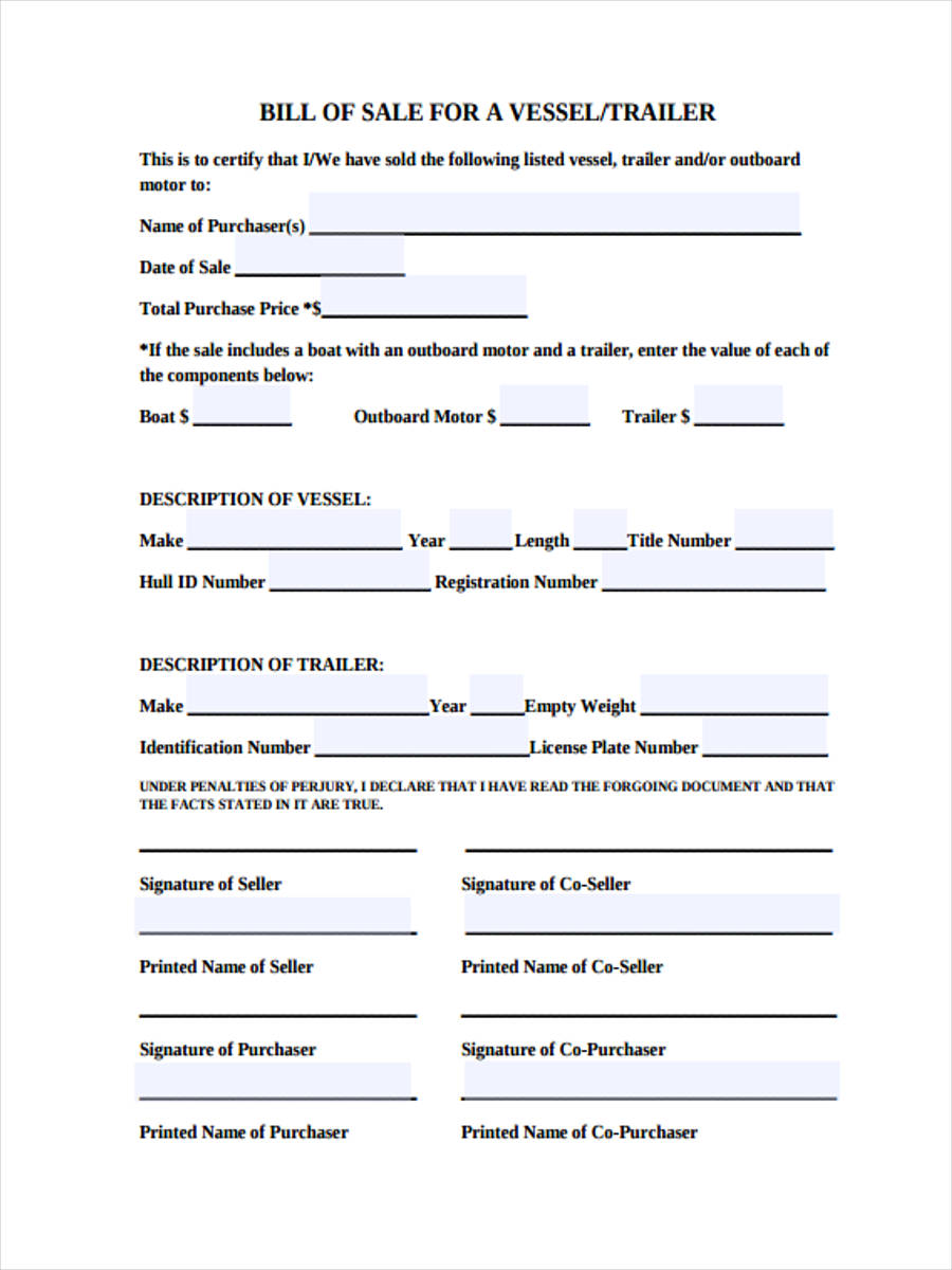FREE 28+ Sample Bill of Sale Forms in PDF Ms Word
