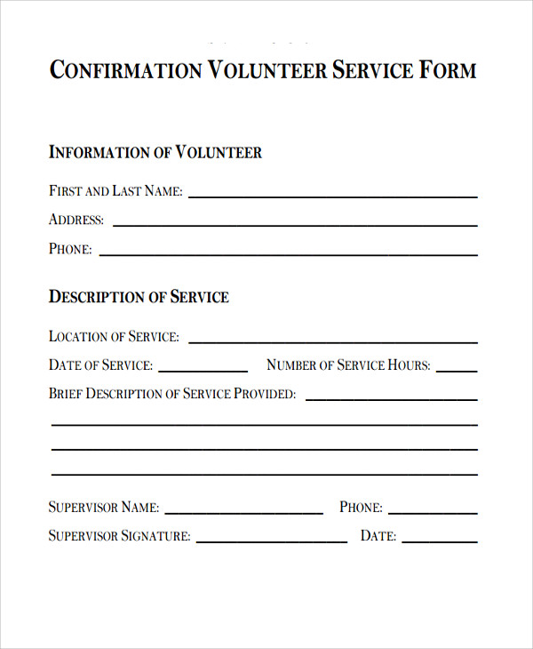 volunteer service