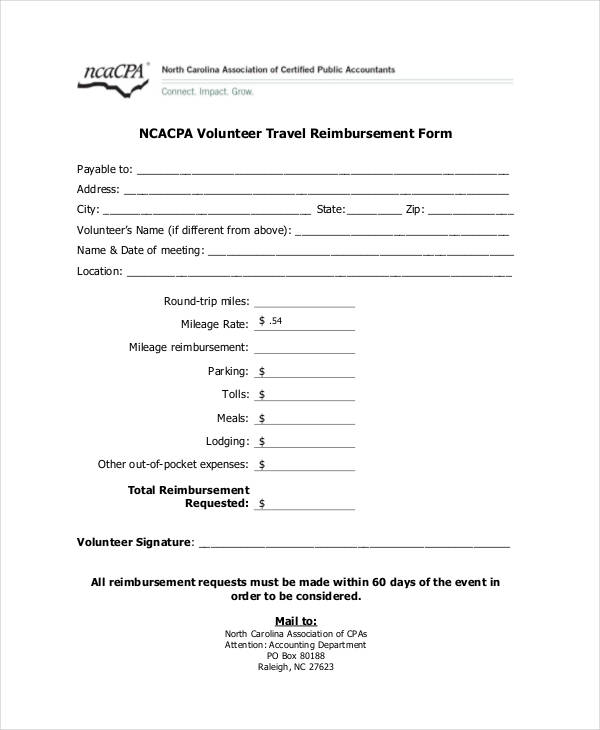 volunteer travel reimbursement