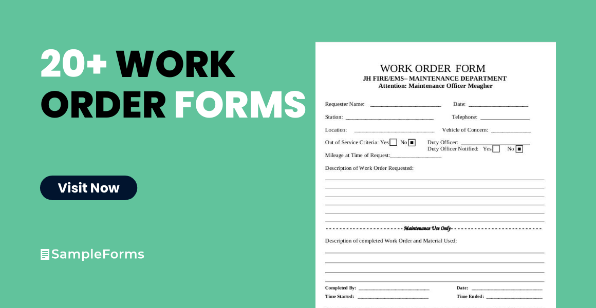 work order formss