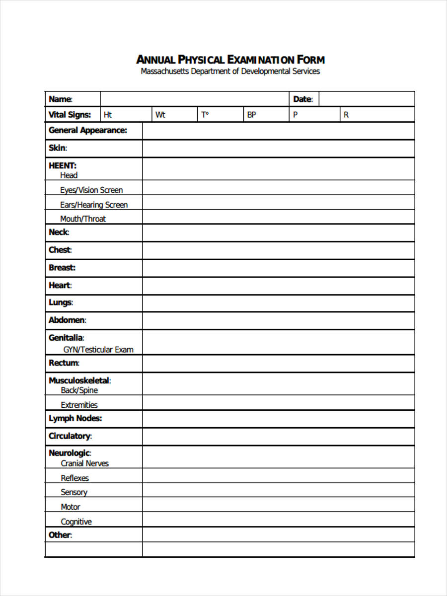 FREE 7+ Sample Basic Physical Forms in PDF
