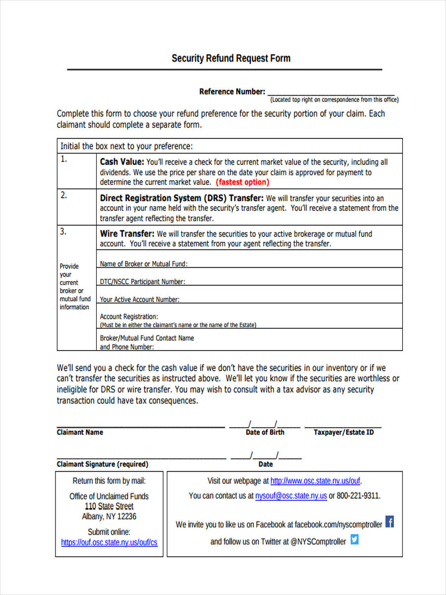 FREE 13+ Refund Request Form Samples, PDF, MS Word, Google Docs, Excel
