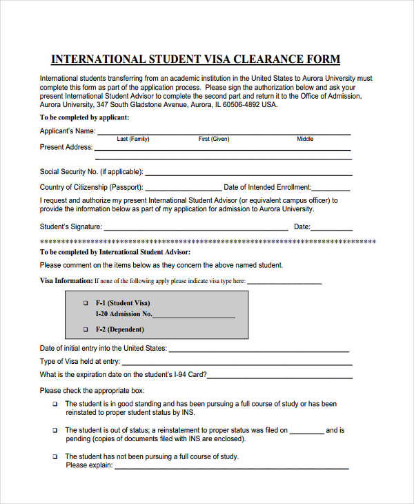 international student visa