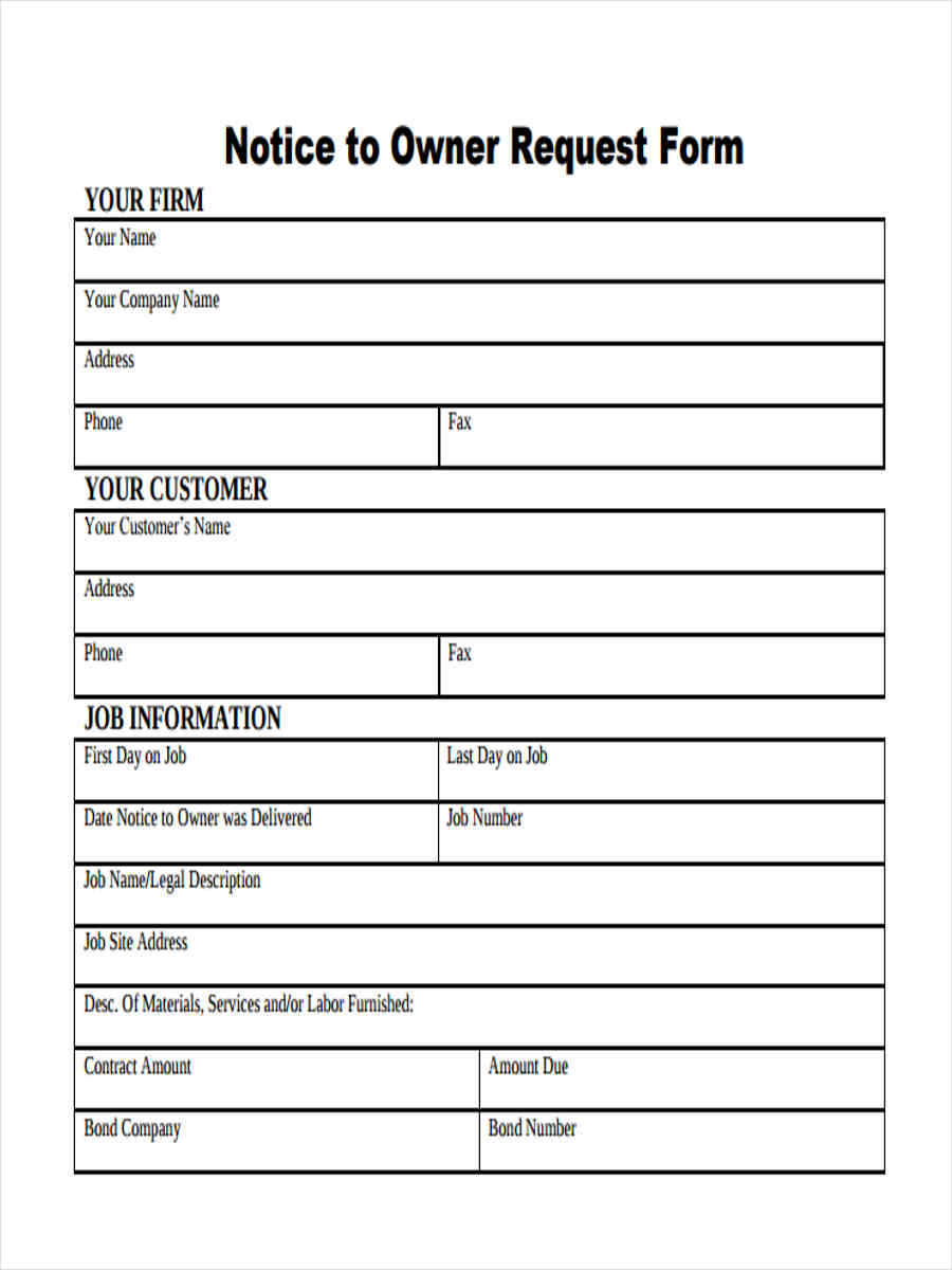 free-5-notice-to-owner-forms-in-pdf-ms-word