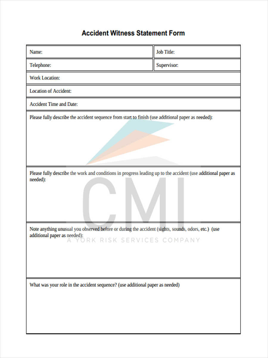 accident case false witness statement