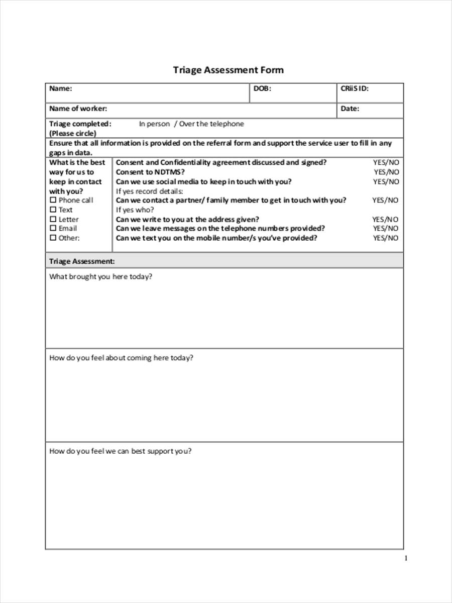 FREE 8+ Mental Health Assessment Forms in PDF Ms Word