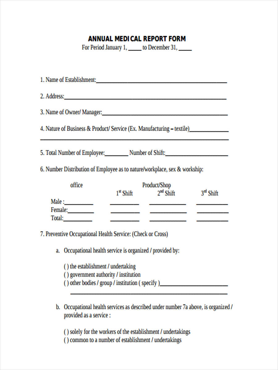 FREE 25+ Medical Report Forms in PDF  Ms Word In Medical Report Template Doc