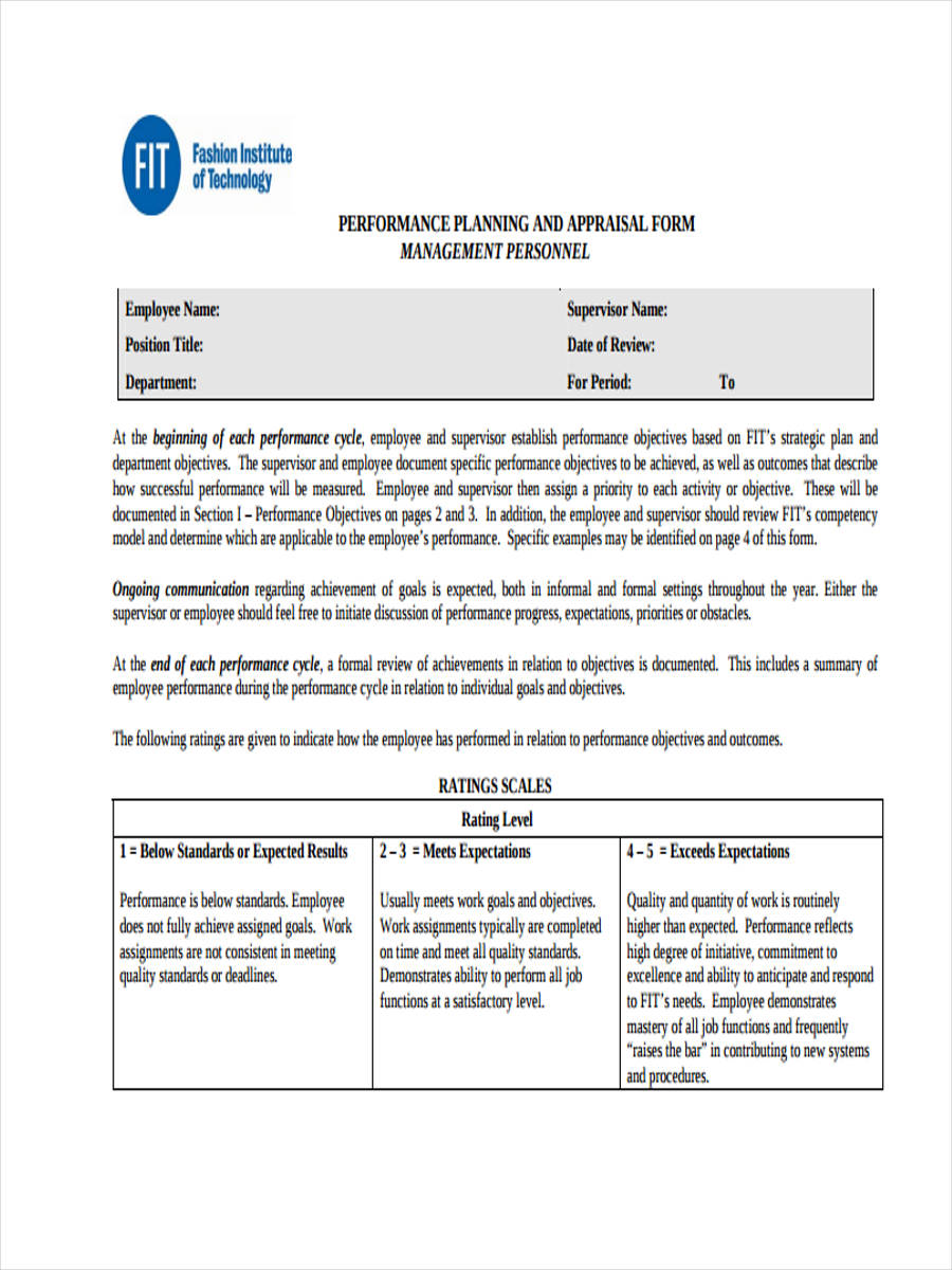 annual work appraisal form1