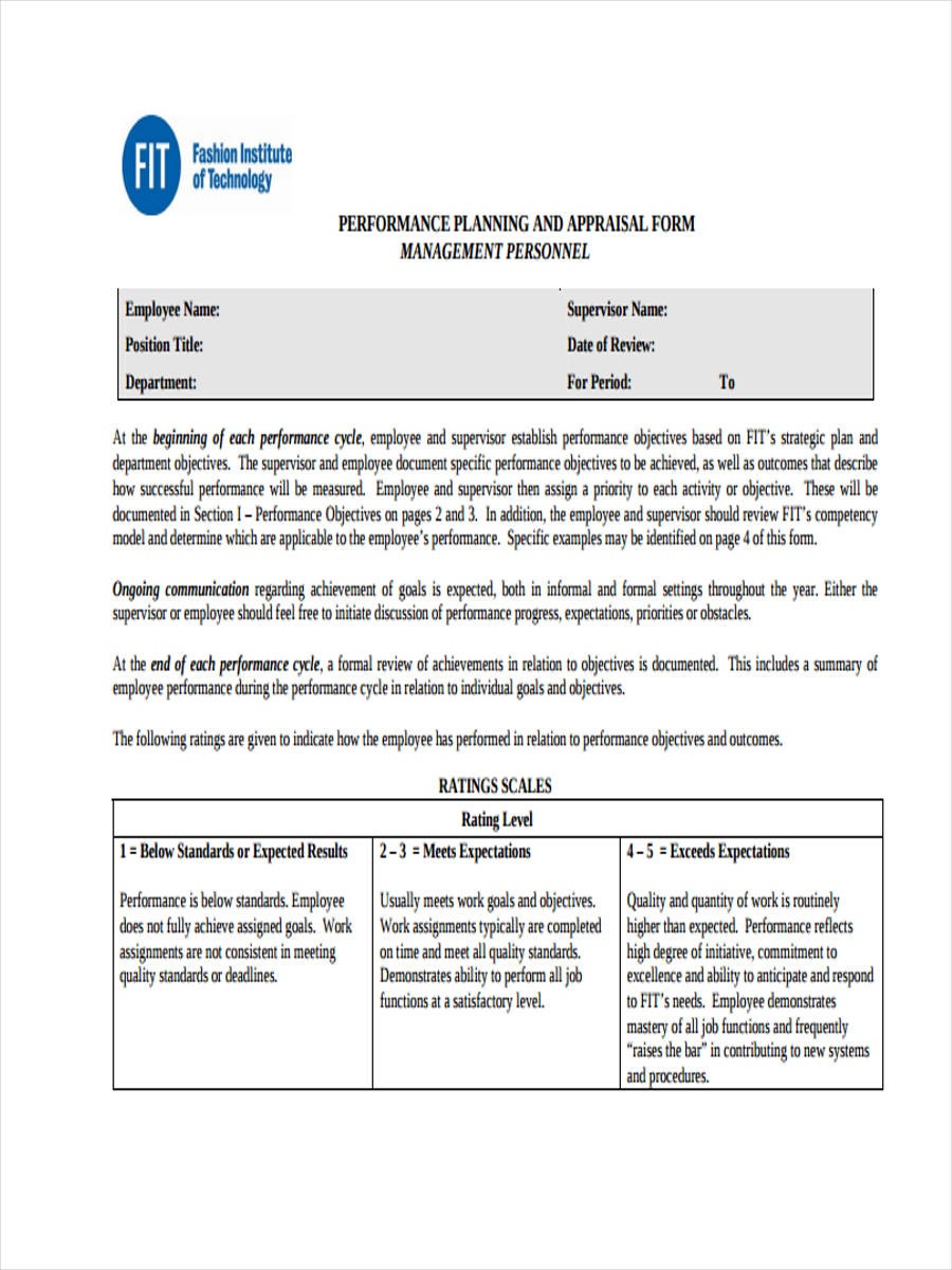 FREE 7+ Work Appraisal Form in PDF MS Word
