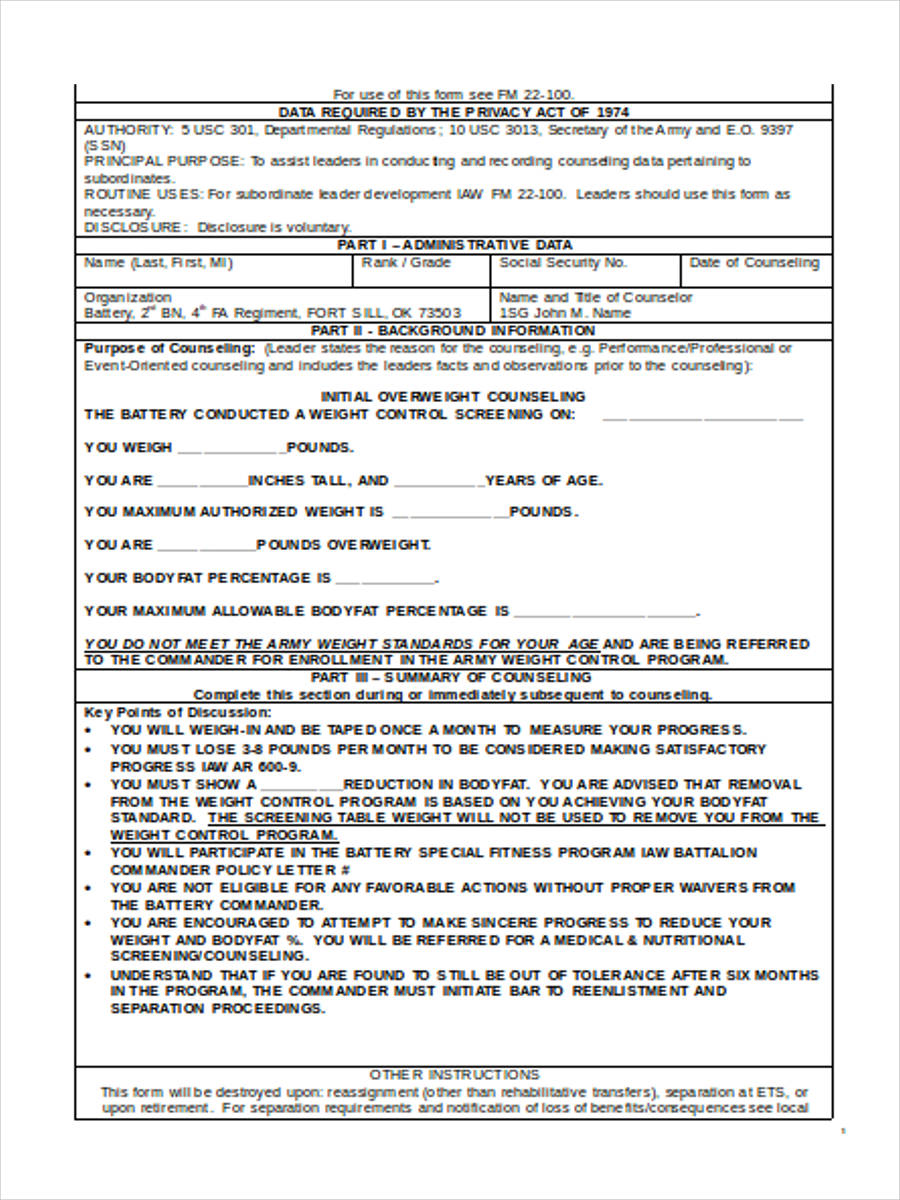 FREE 38+ Counselling Form Samples, PDF, MS Word, Google Docs