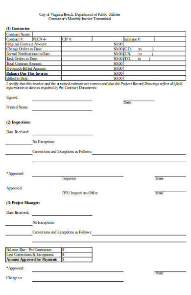 FREE 6+ Construction Invoice Forms in PDF | Ms Word | Excel