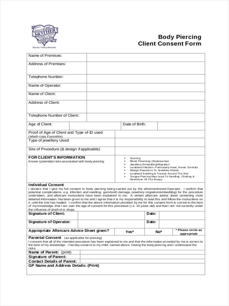 FREE 9+ Client Consent Forms in PDF | Ms Word