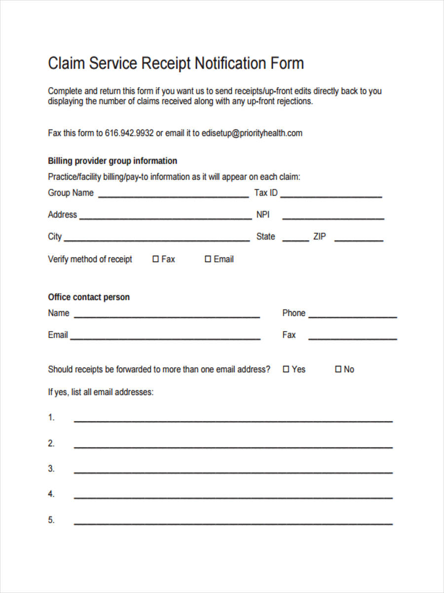 FREE 7 Service Receipt Forms In PDF