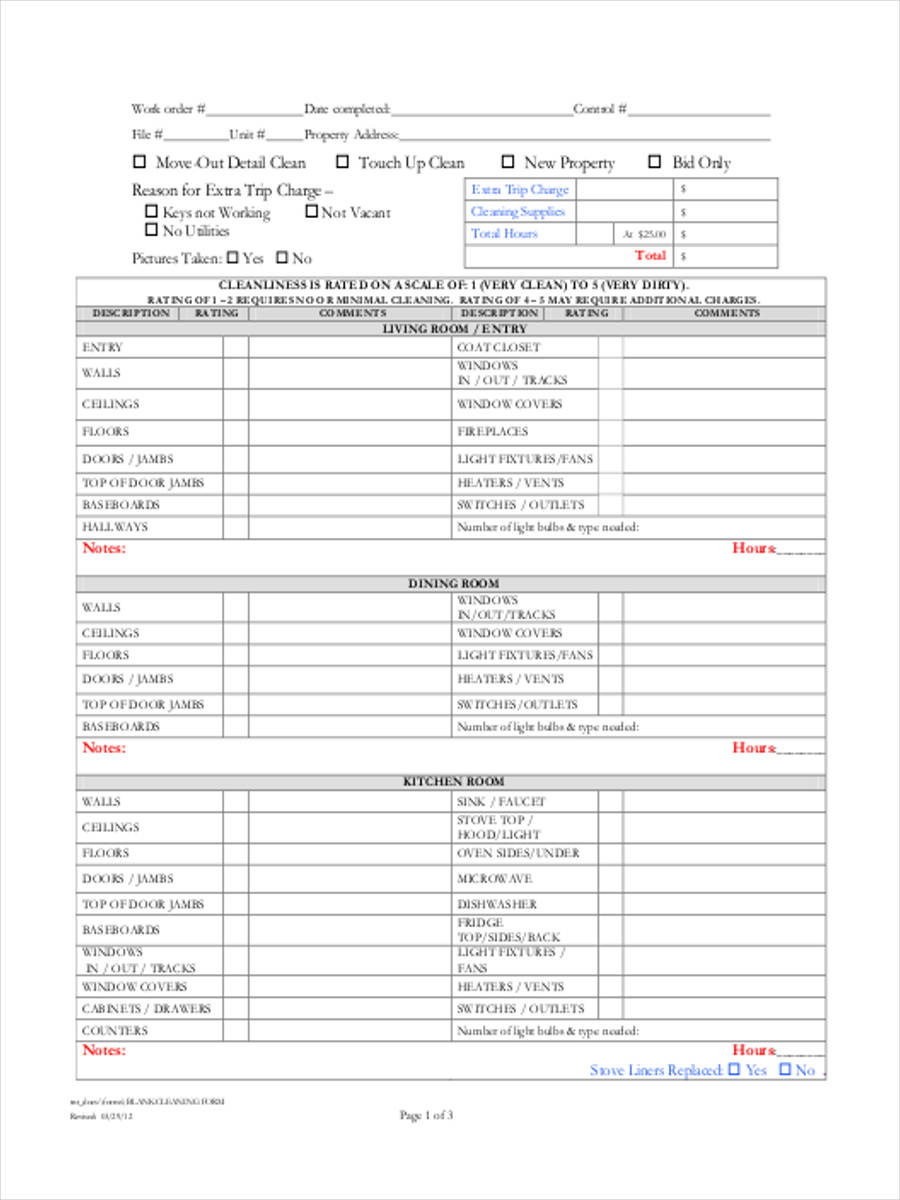 format invoice free Forms FREE  5 PDF Cleaning  Receipt Sample