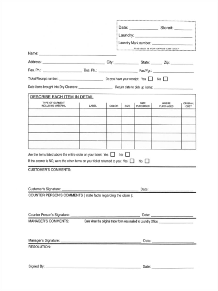 FREE 5 Sample Cleaning Receipt Forms In PDF