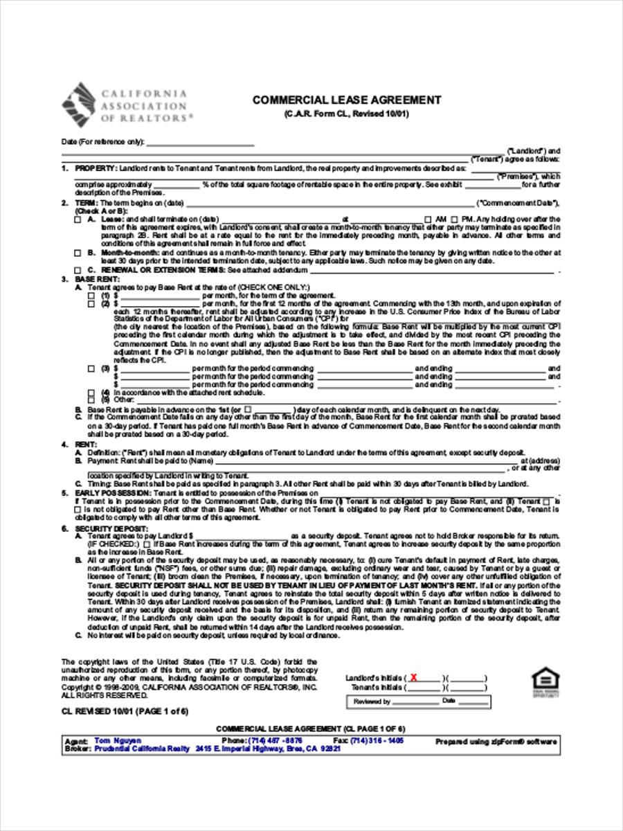 Pet Addendum To Lease Agreement Template