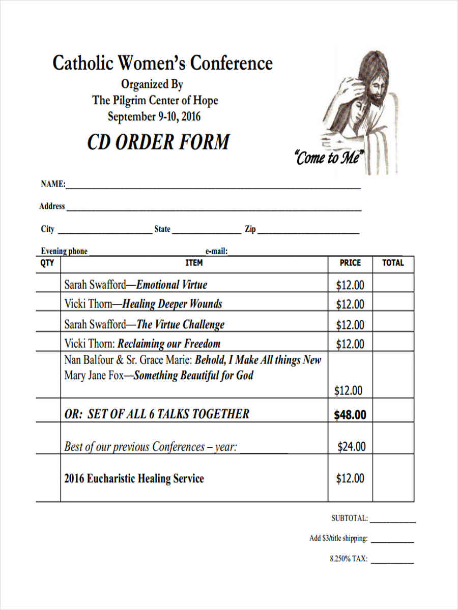 conference cd order form