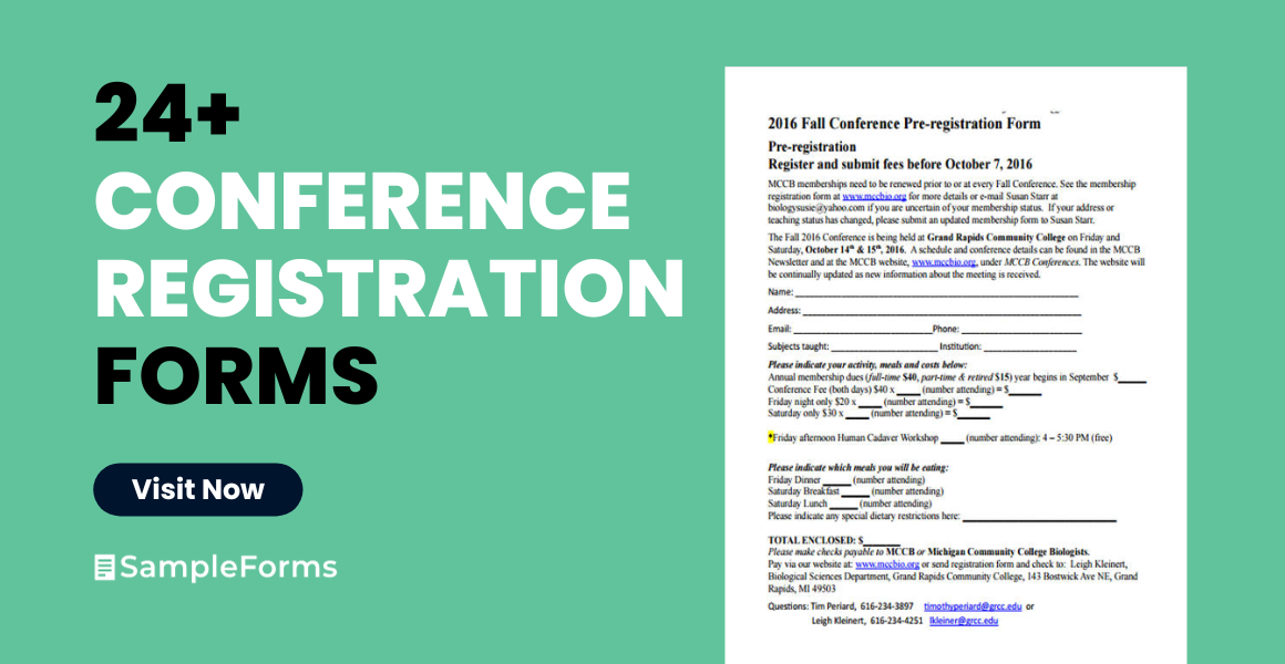 conference registration form