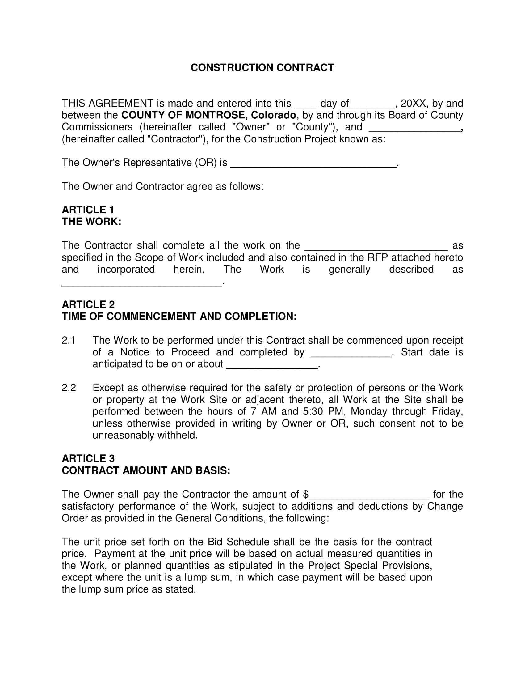 construction contract agreement form 01