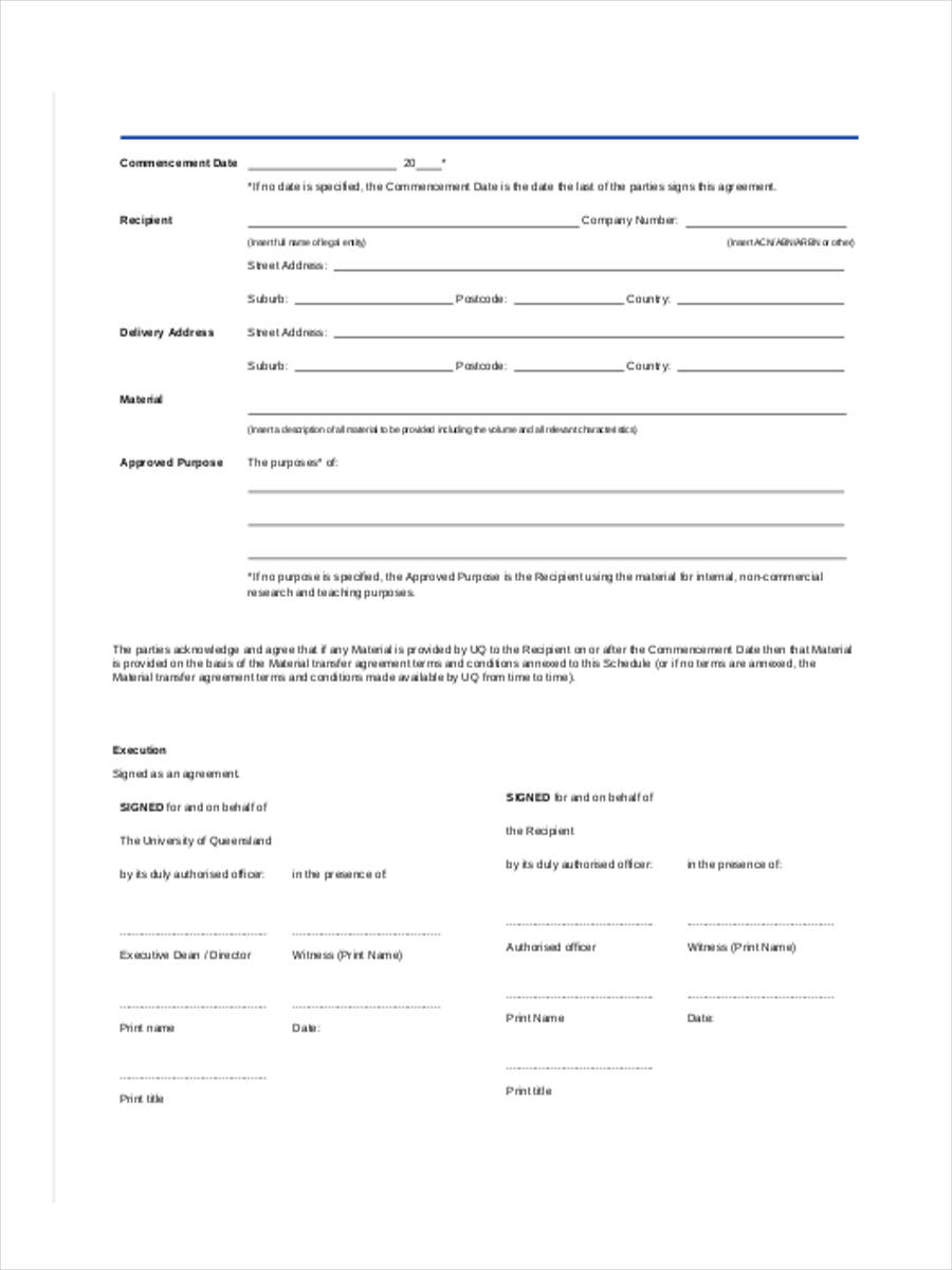 Free 8 Material Transfer Forms In Pdf Ms Word