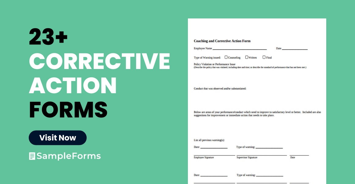 corrective action form