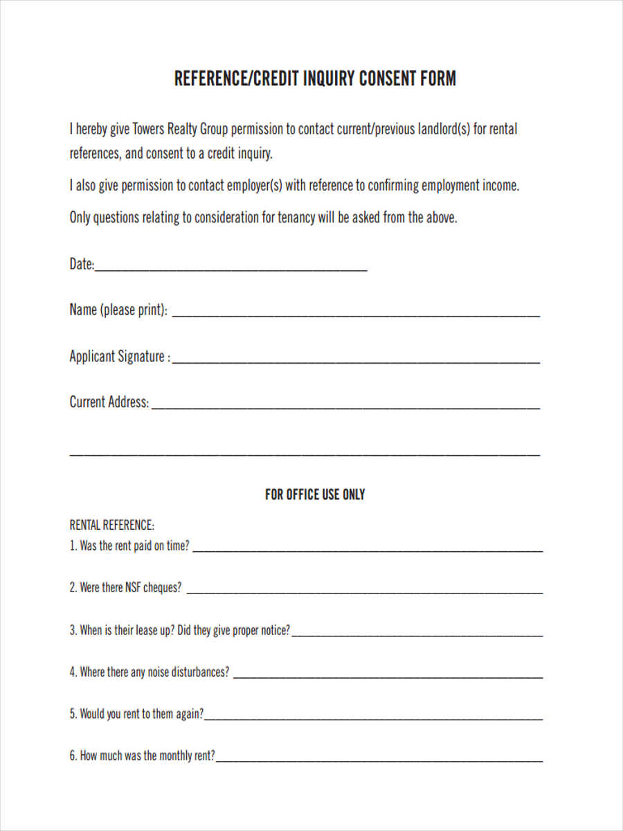 FREE 6  Sample Credit Inquiry Forms in MS Word PDF