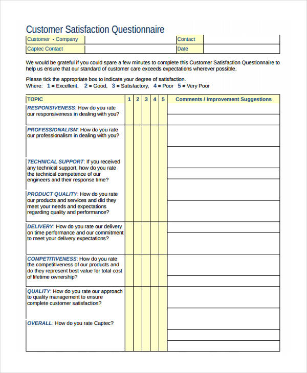 FREE 13+ Customer Feedback Forms in PDF | MS Word | Excel