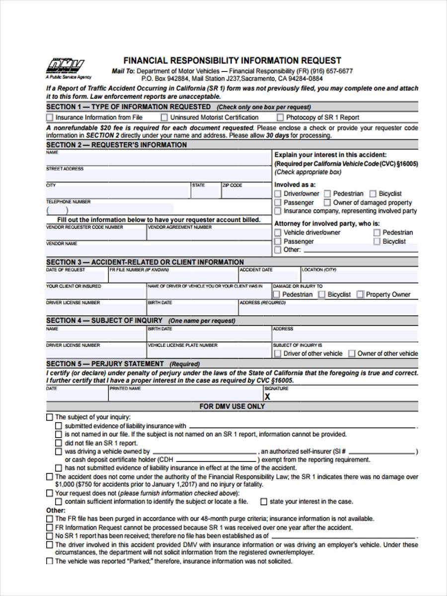 dmv financial responsibility