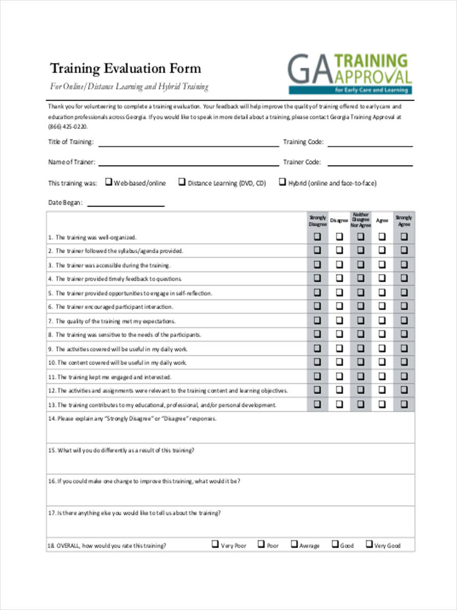 FREE 22+ Training Feedback Forms in PDF