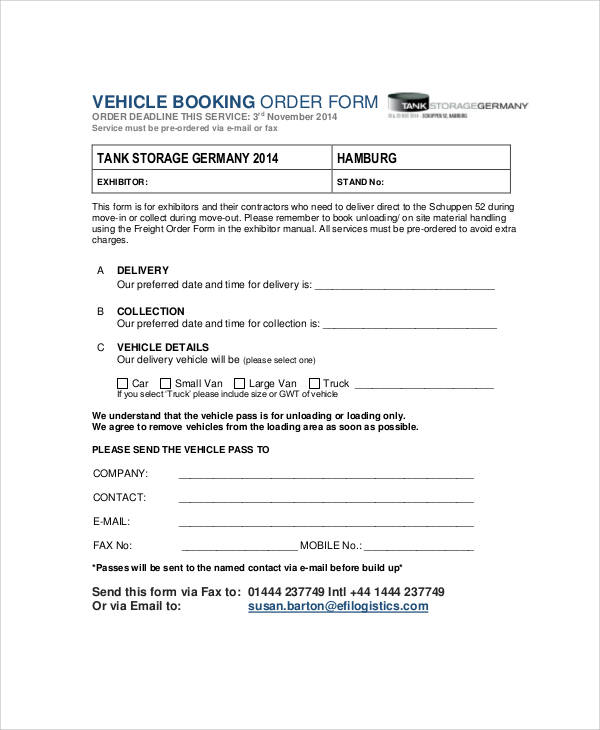 FREE 8+ Sample Delivery Order Forms in MS Word PDF