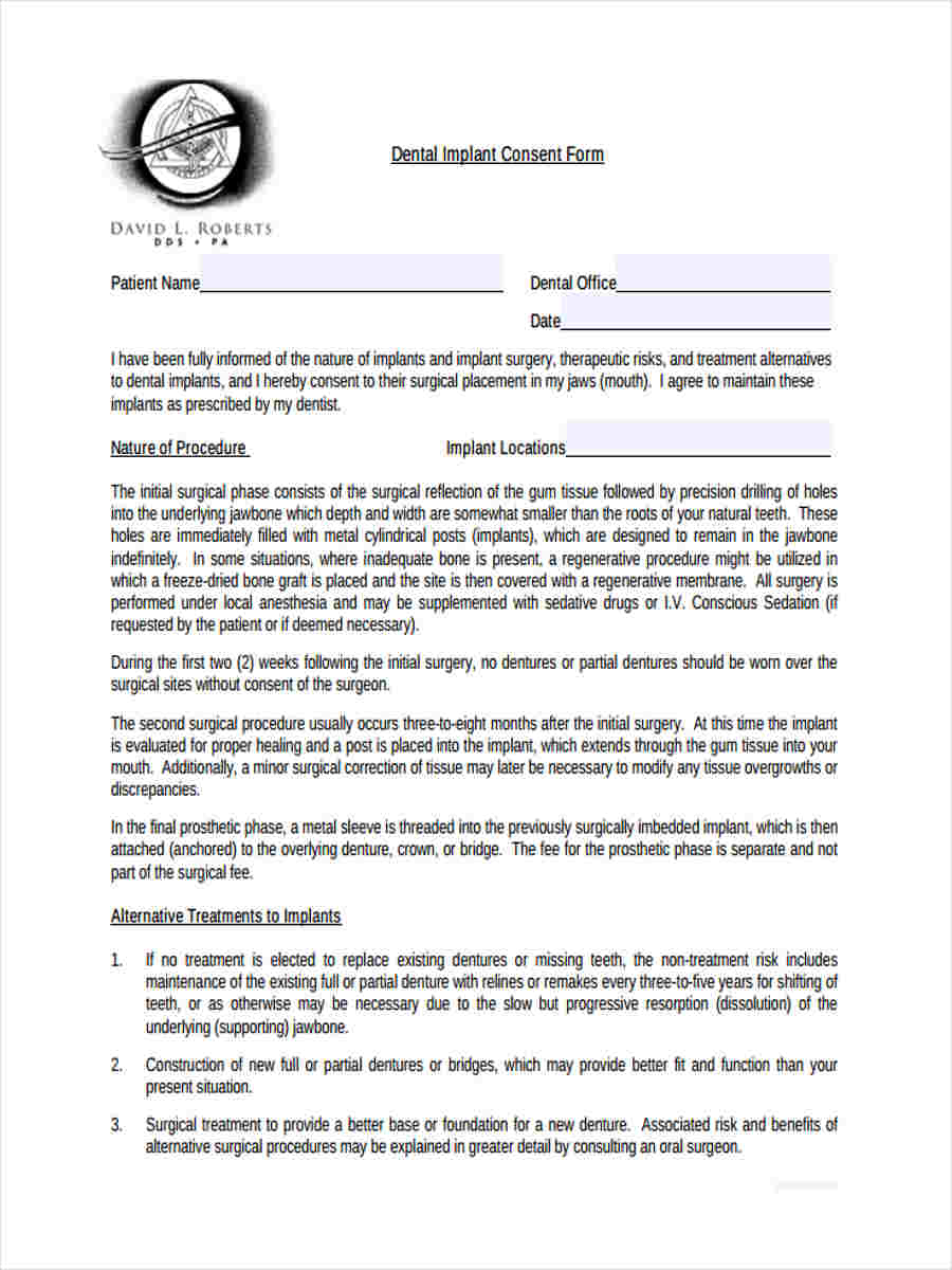 Simple consent form