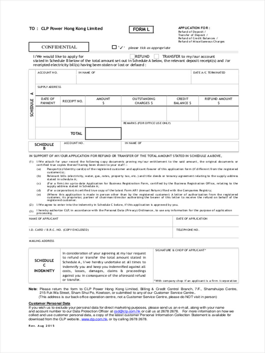 FREE 7+ Deposit Refund Forms in PDF