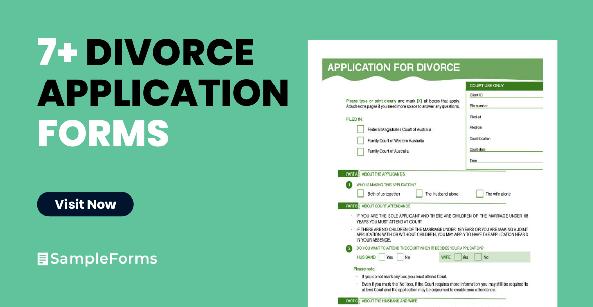 Free 7 Divorce Application Forms In Pdf Ms Word 5033