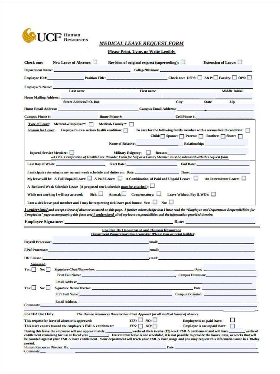 FREE 49+ Sample Employee Request Forms in PDF | MS Word | Excel