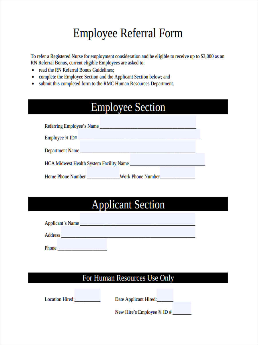 FREE 7 Medical Referral Forms In PDF MS Word