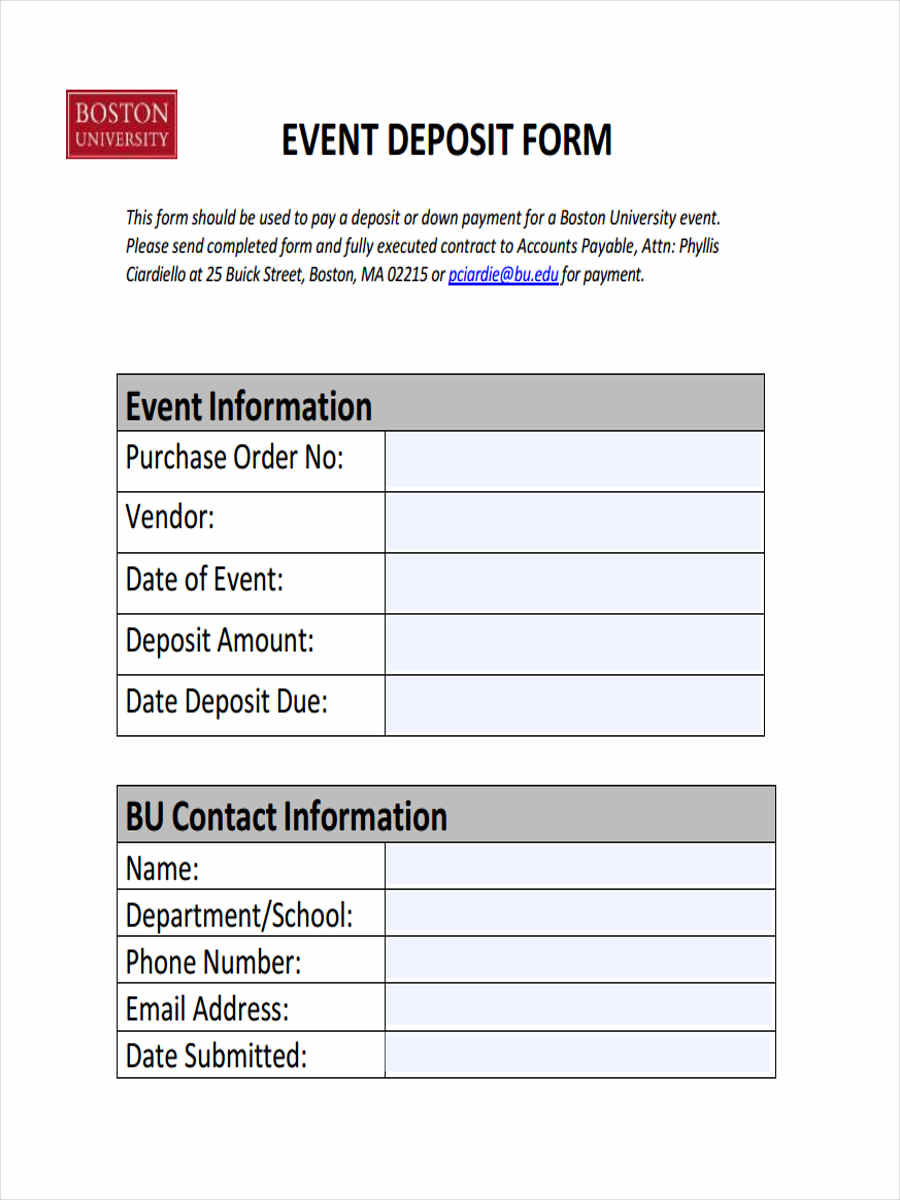 event deposit form1