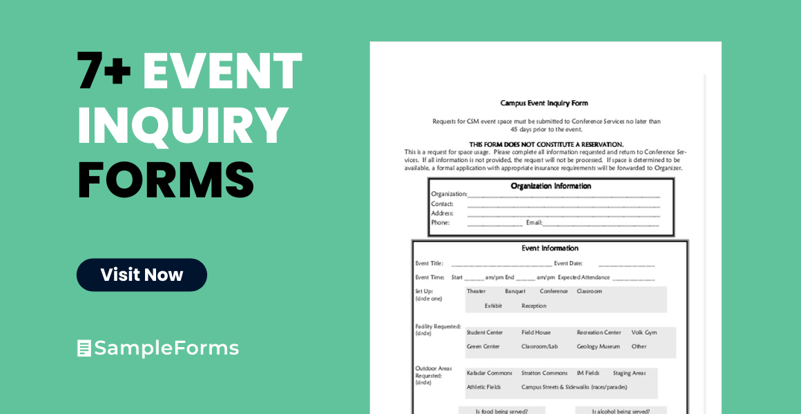 event inquiry form