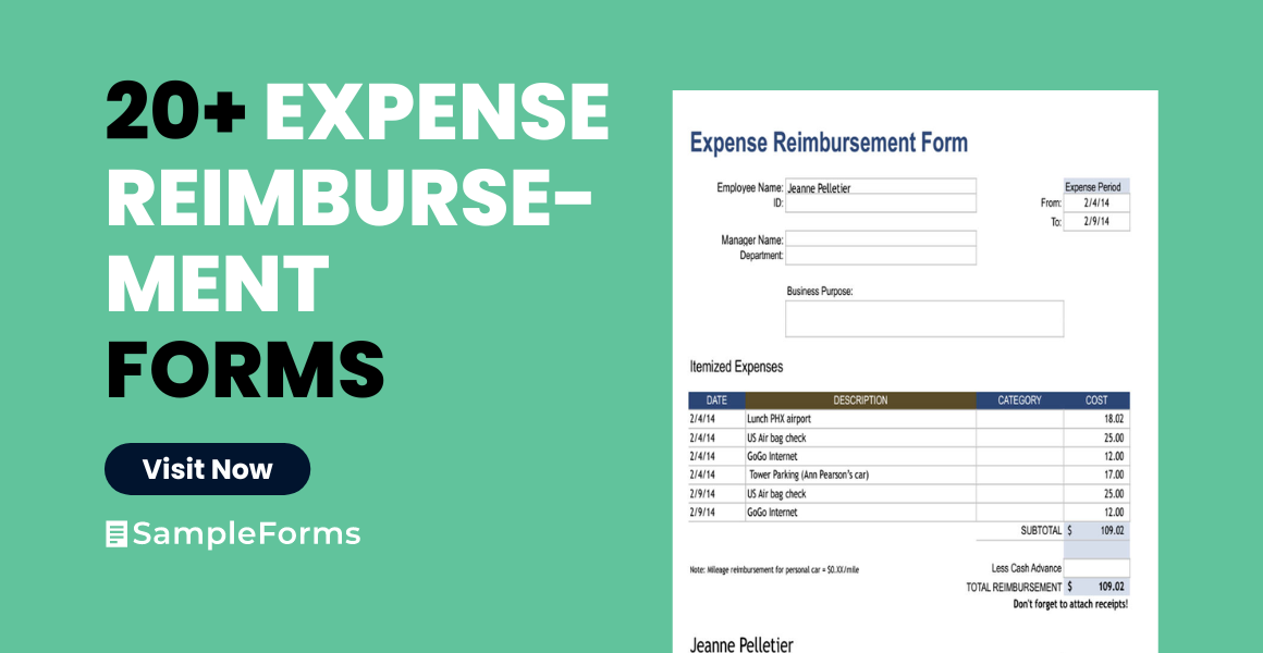 expense reimbursement form