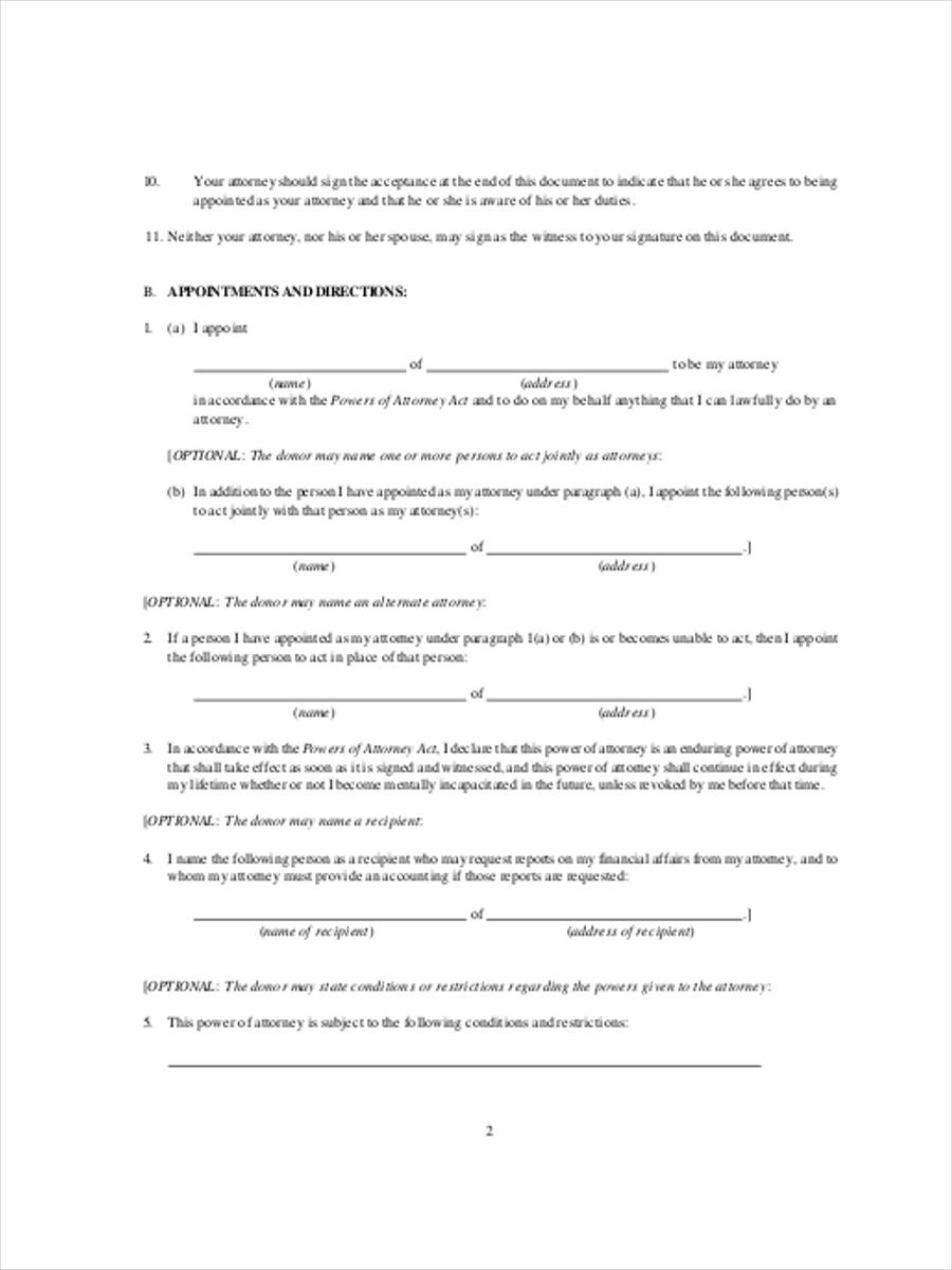 FREE 6 Financial Power Of Attorney Forms In PDF