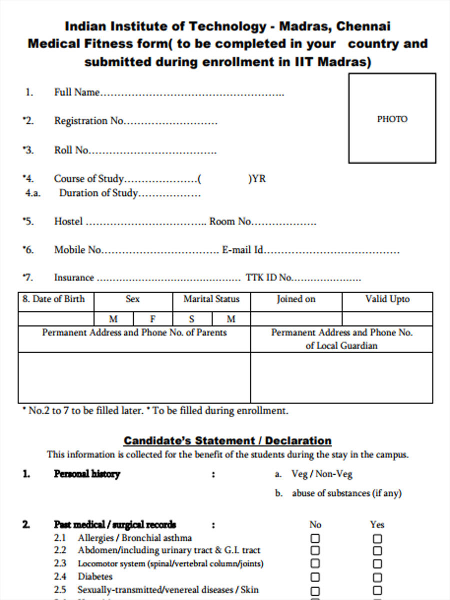 FREE 6+ Physical Fitness Forms in PDF