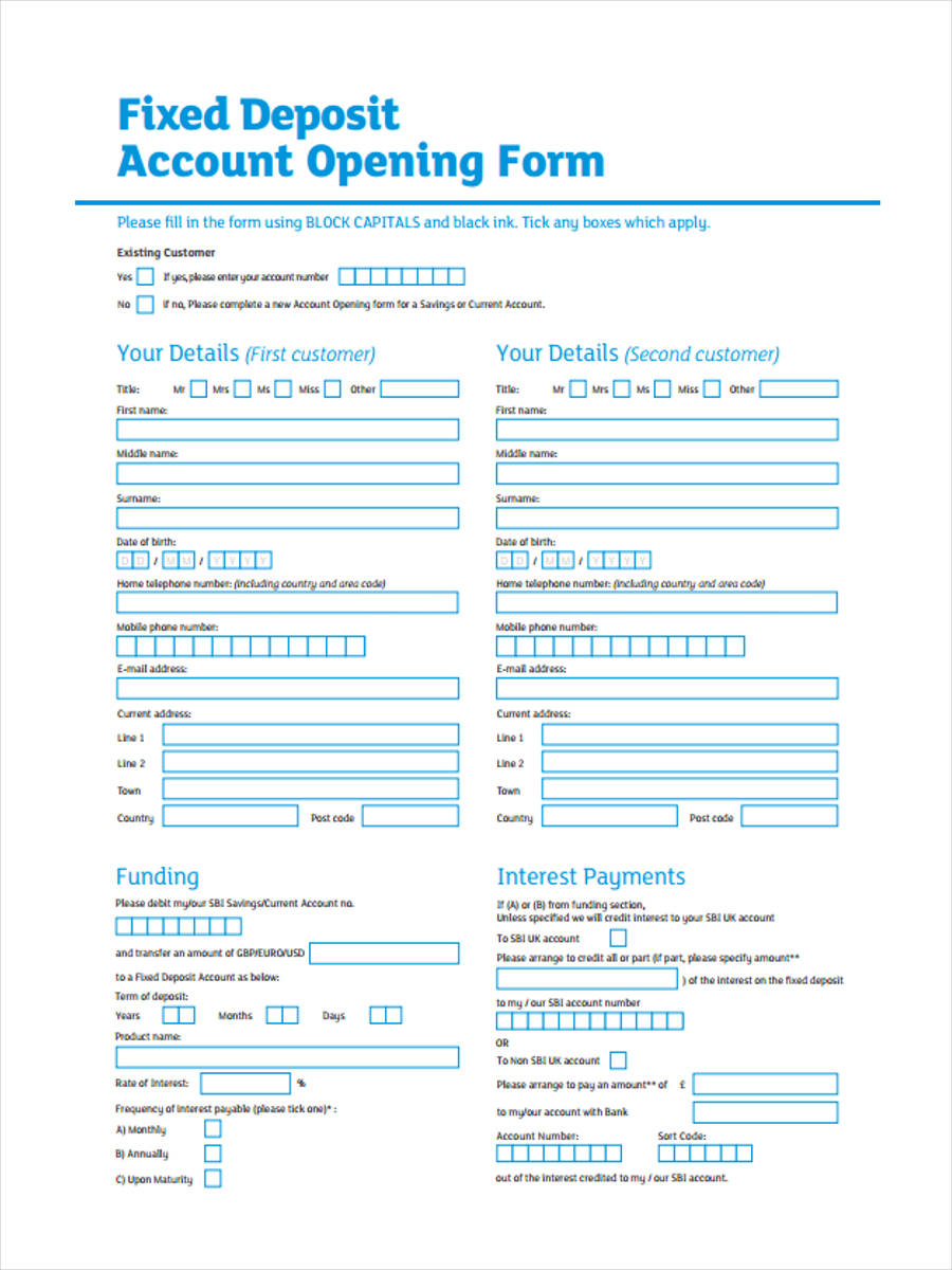 fixed deposit form of indian overseas bank