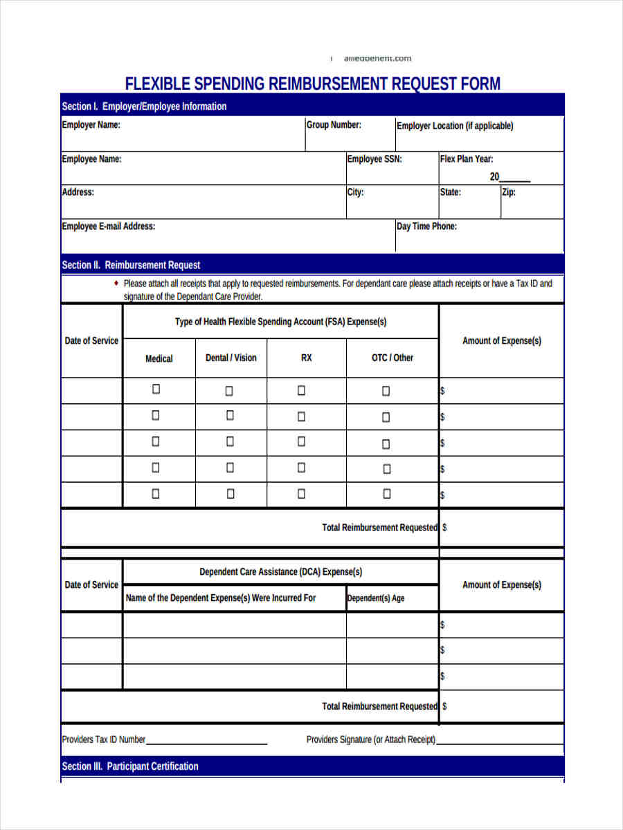 flex reimbursement form1