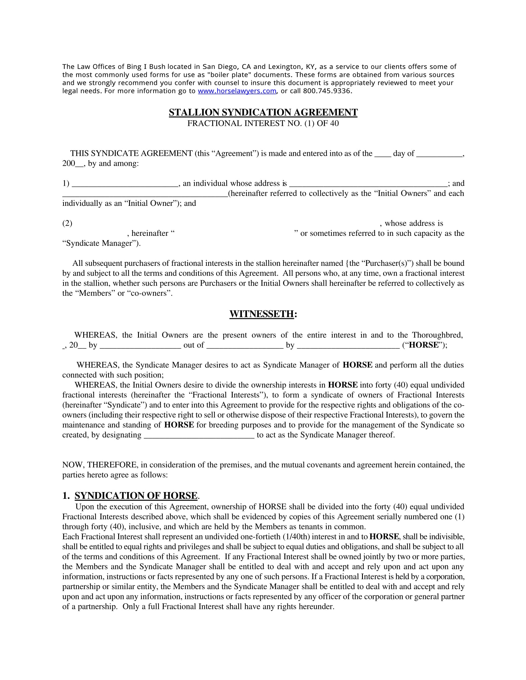 formal lottery syndicate agreement 01