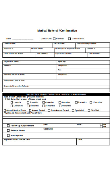 Free 8 Sample Medical Referral Forms In Pdf Ms Word 0122