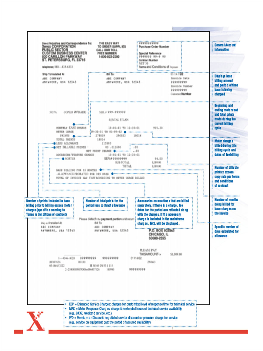 free rent invoice