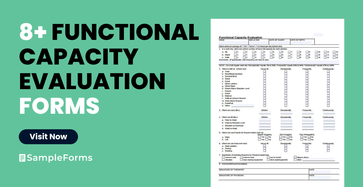 functional capacity evaluation form