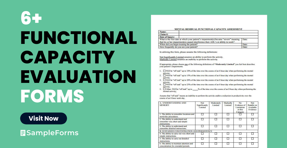 functional capacity evaluation forms